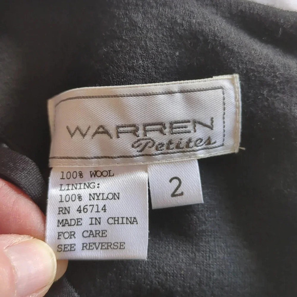 Vintage 80s Warren Petites Wool LS Dress - Picture 14 of 17